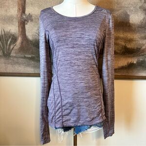 Reebok Lavender Heather Long Sleeve Activewear Top